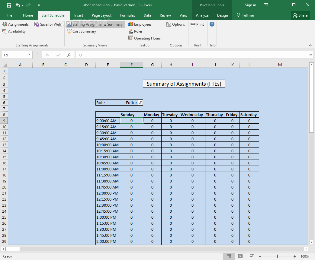 Photo #6 for Labor Scheduling Basic