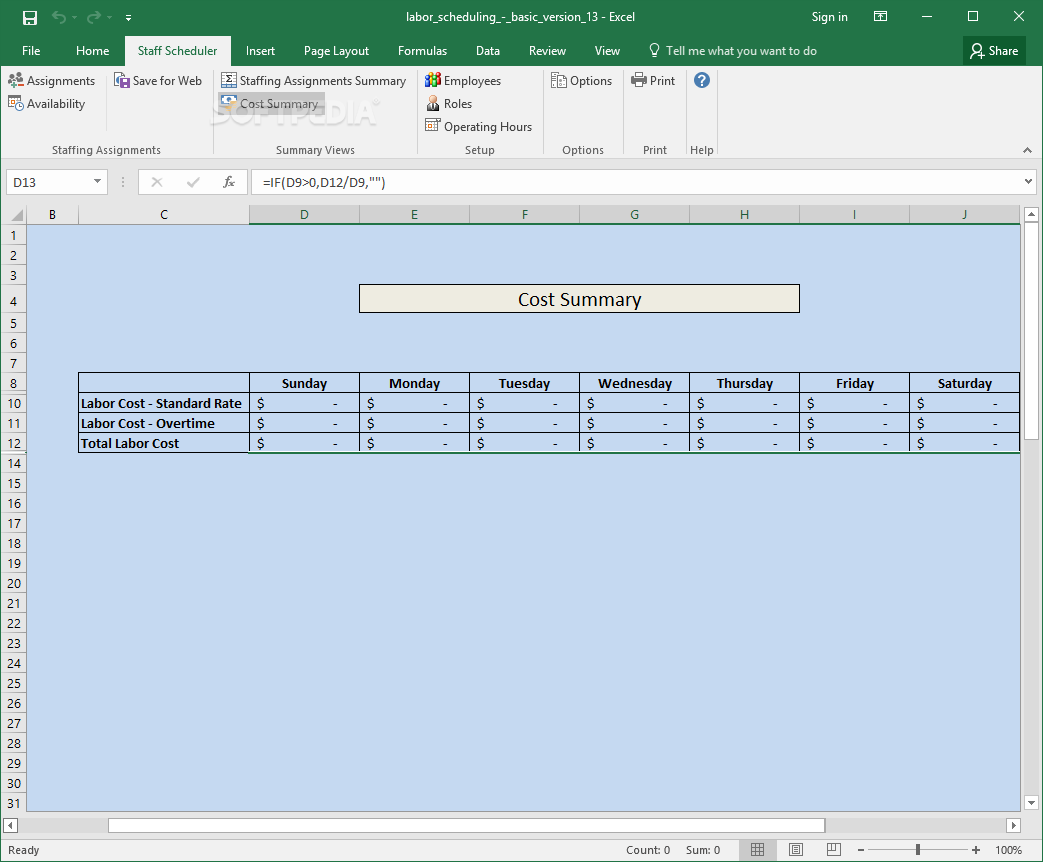 Photo #7 for Labor Scheduling Basic