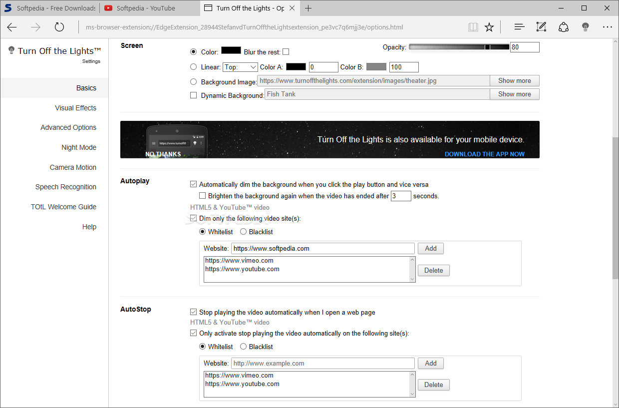 Photo #3 for Turn Off the Lights for Microsoft Edge