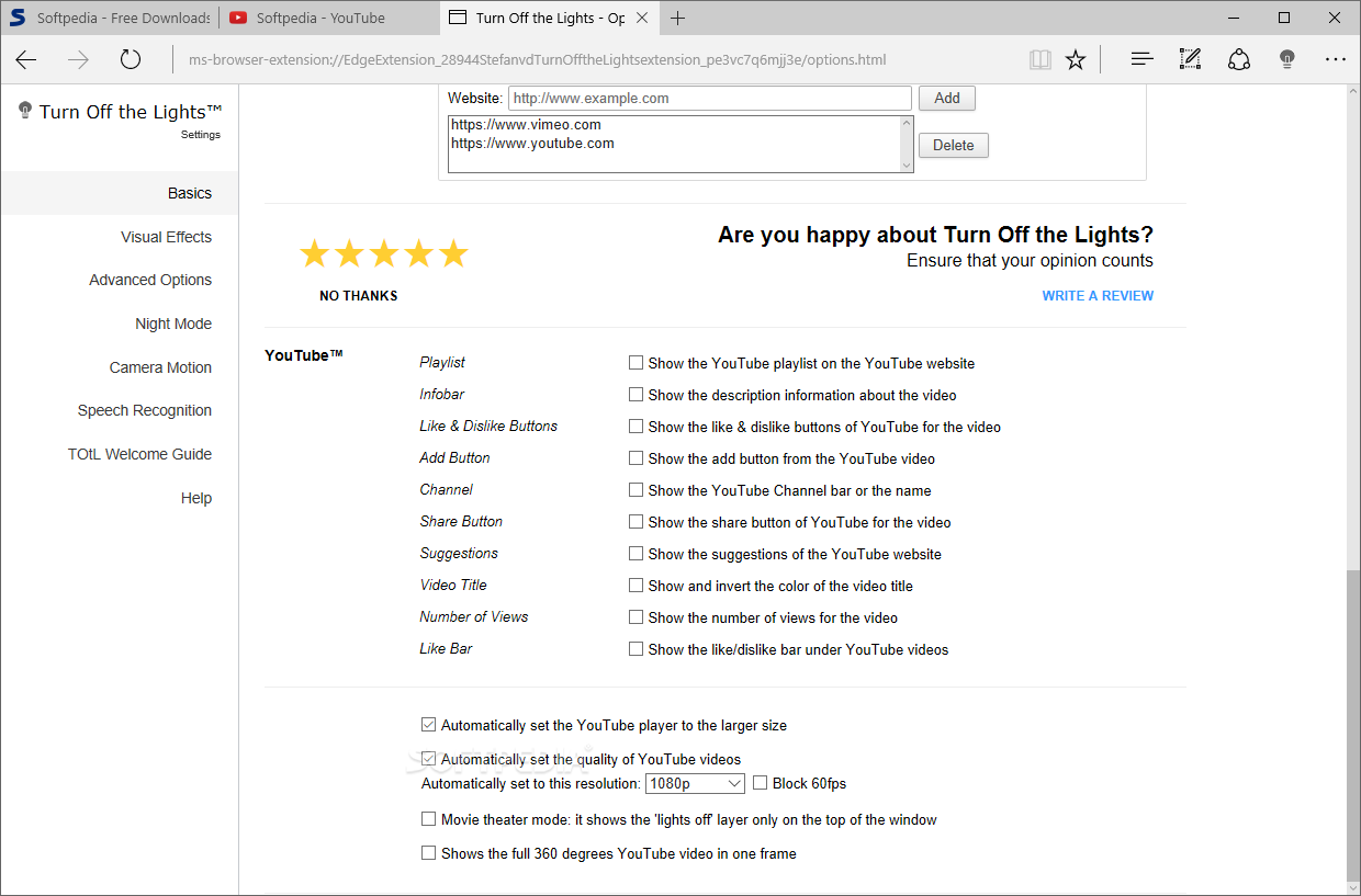 Photo #4 for Turn Off the Lights for Microsoft Edge